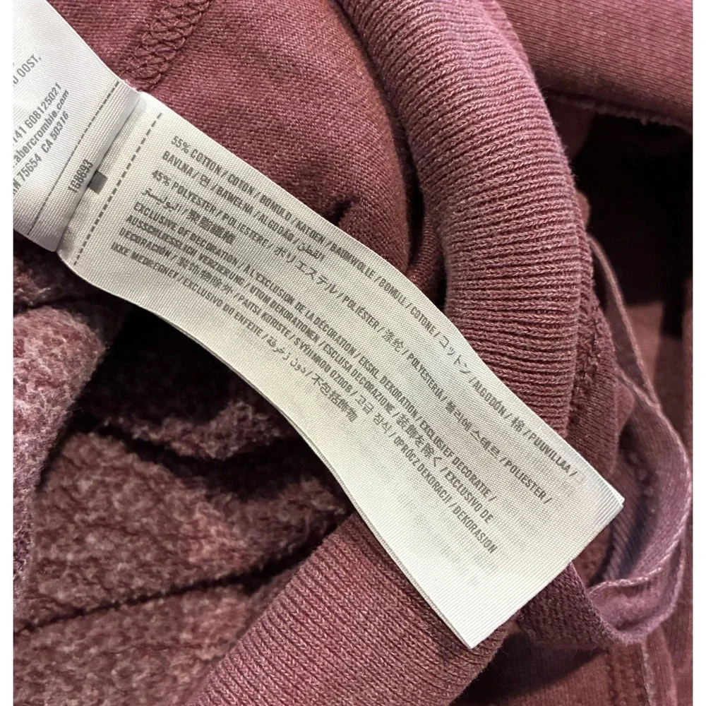 Vintage Abercrombie & Fitch Maroon Sweatpants men's Sz M Raw Hem Y2K